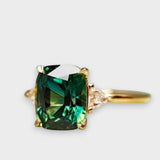 Sevgi | Zarif Kare Zümrüt Yüzük