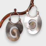 Ayça | Vintage Düzensiz Gümüş Küpe