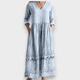 Zerrin™ | Vintage Çiçekli Maxi Elbise