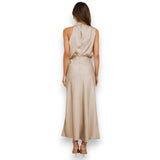 Yasemin | Şık açık omuzlu midi elbise