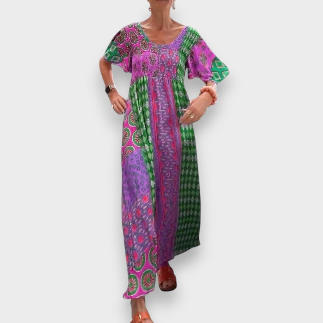 Bihter | Renkli Bohem Elbise