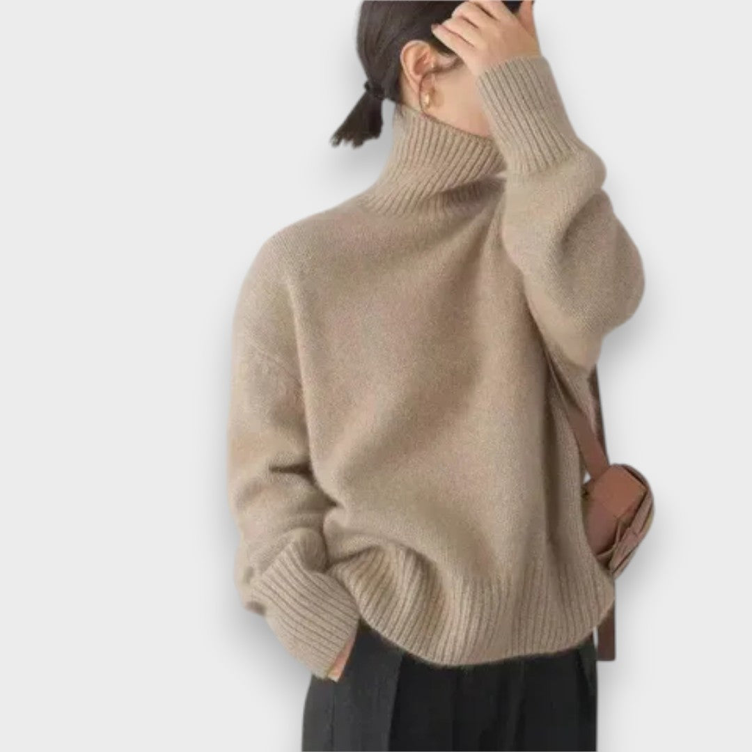 Dila | Zarif Yumuşak Balıkçı Yaka Kazak