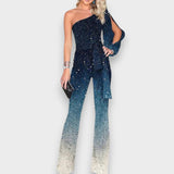 Aybike Su | Tek Kollu Retro Disko Kıyafeti