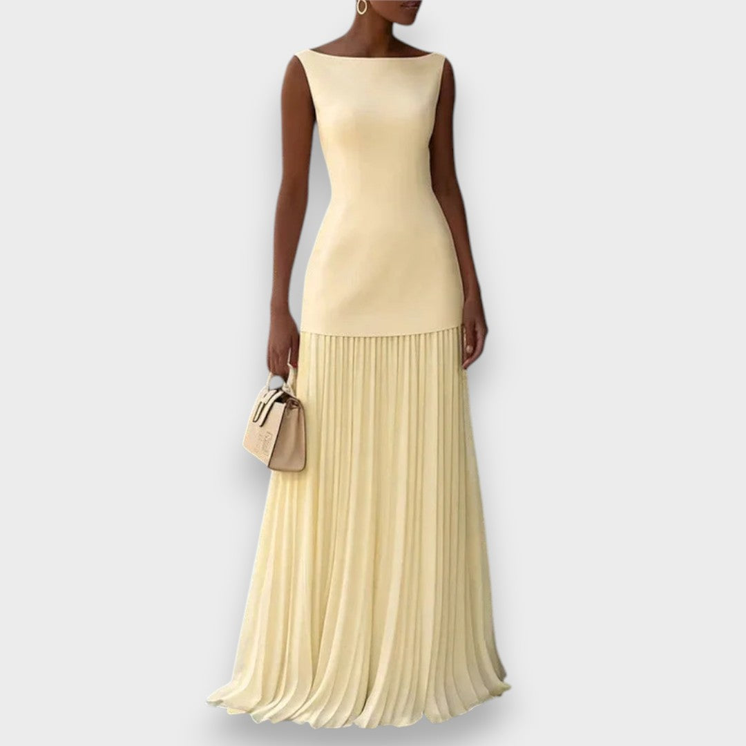 Zeynep Su | Kolsuz Pileli Uzun Elbise