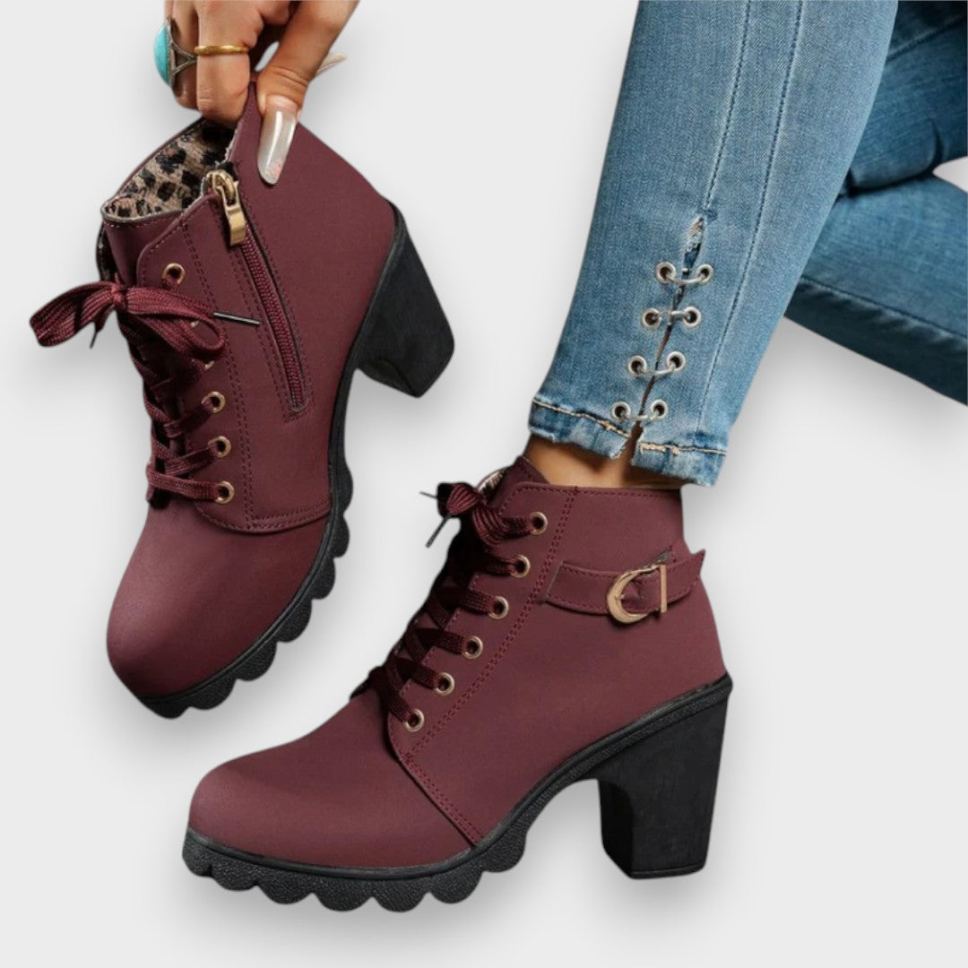 Almina | Günlük Topuklu Bilekte Botlar