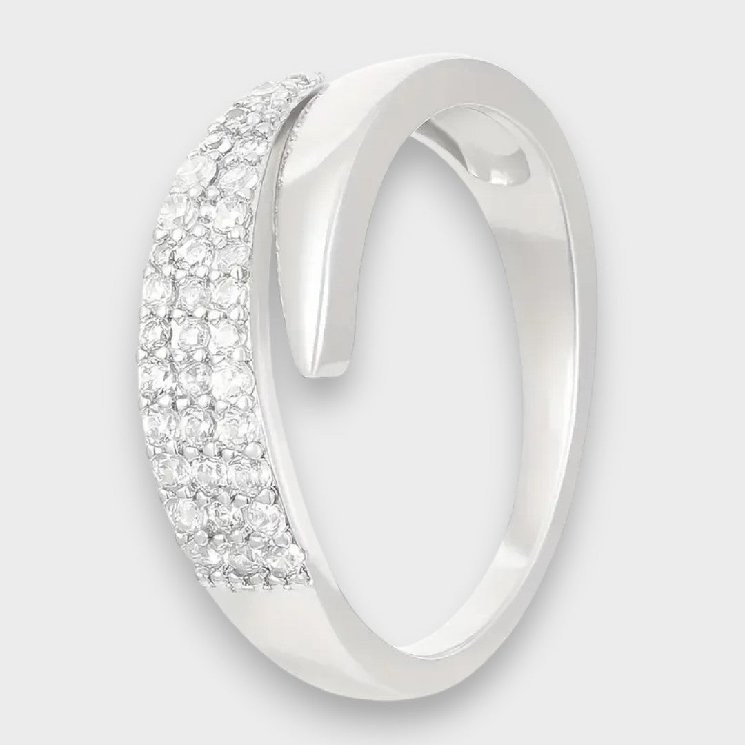 Atahan | Işıltılı taşlı zarif altın yüzük