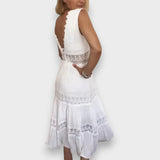 Zekiye™ | Zarif Dantelli V-Yaka Elbise