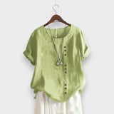 Afet | Klassiek Dames T-shirt met Ronde Hals