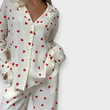 Aysira | Estetik Kalp Pijama Takımı