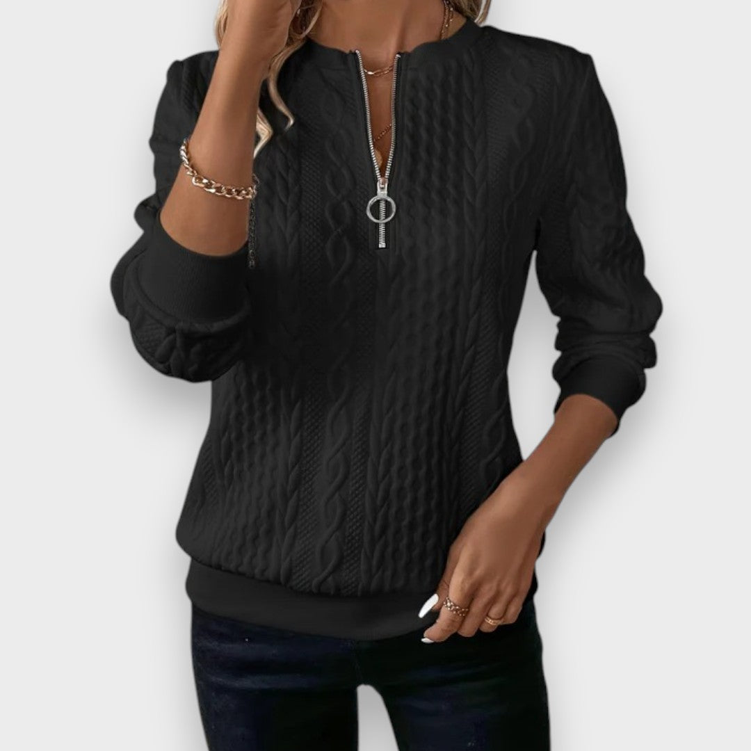 Aydanur | Kadın fermuarlı örgü kazak