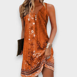 Aynaz | Kadın Kolsuz Rahat Mini Elbise