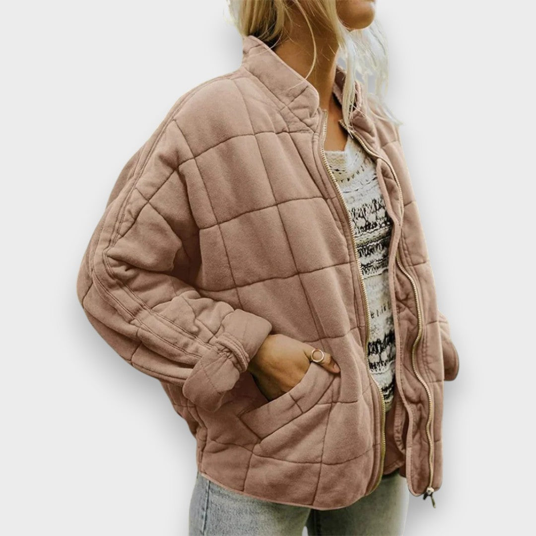 Rukiye™ | Şık Oversize Görünümlü Astarlı Ceket