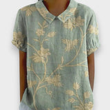 Aydilge | Kadın vintage çiçek desenli bluz