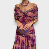 Ayşina | Zarif Uzun Çiçekli Elbise