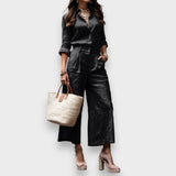 Gaye | Pembe Kapri & Keten Gömlek Takımı