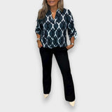 Zehra | Grafik Desenli Bluz