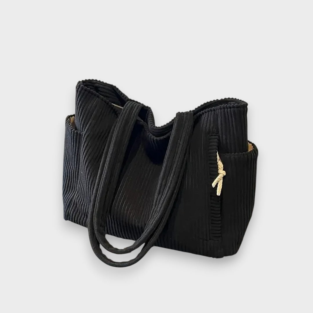 Selma | Kordon Detaylı Ribanalı Tote Çanta