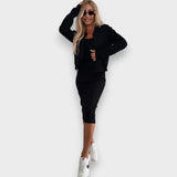 Şahika | Midi Elbise & Hırka Takımı