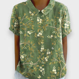 Aydilge | Kadın vintage çiçek desenli bluz