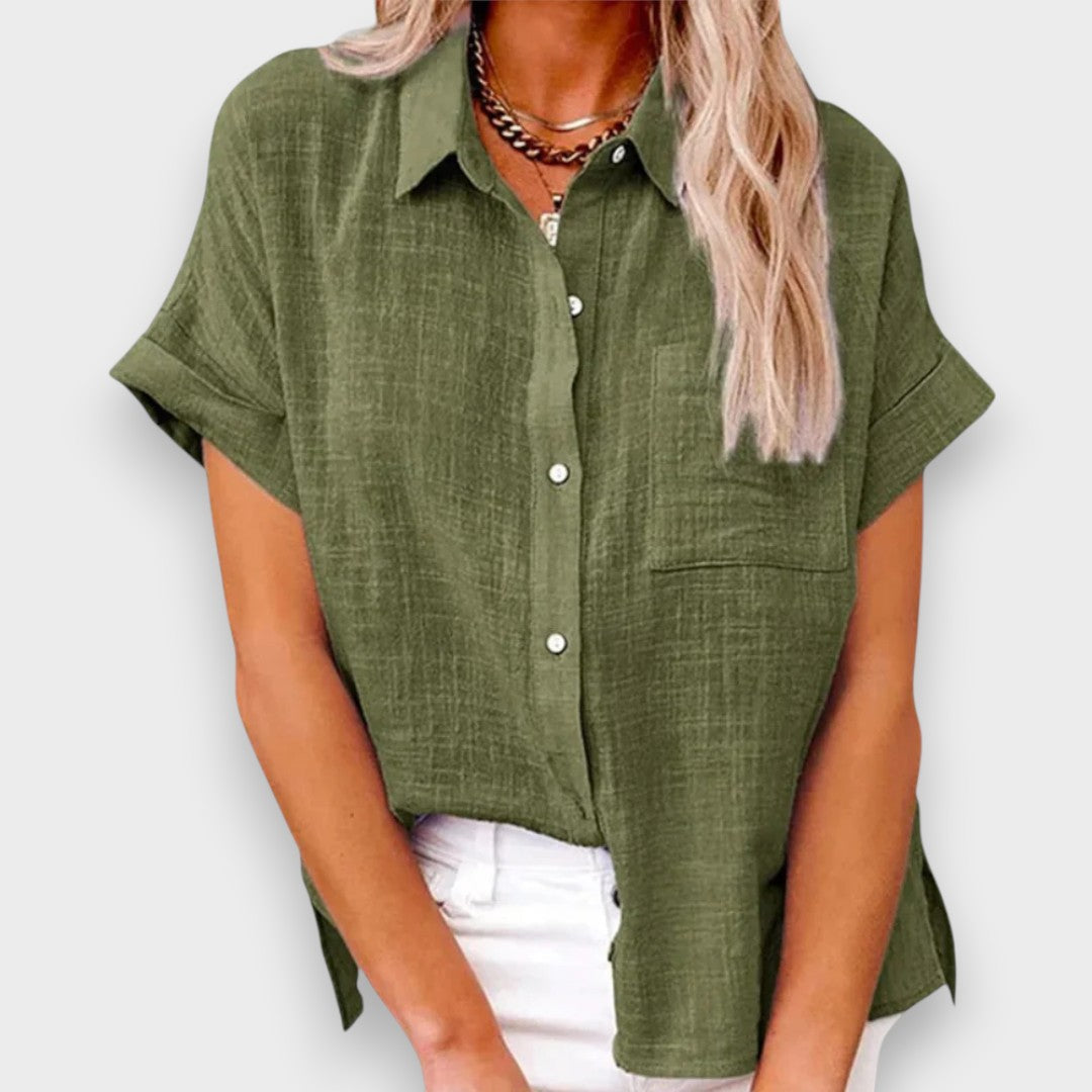 Berrak | Hafif pamuk-keten bluz – rahat ve şık