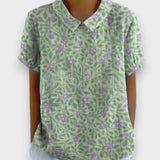 Aydilge | Kadın vintage çiçek desenli bluz