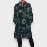 Ayvaz | Günlük Geometrik Desenli Elbise