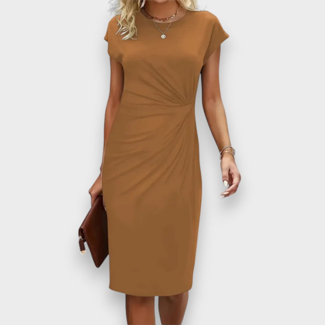 Binay | Kısa Kollu Resmî Kadın Elbisesi