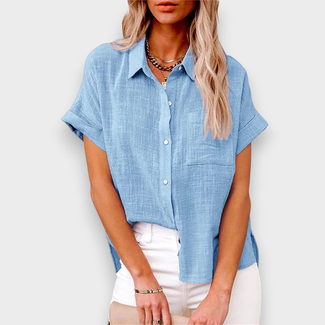 Berrak | Hafif pamuk-keten bluz – rahat ve şık