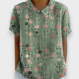 Aydilge | Kadın vintage çiçek desenli bluz