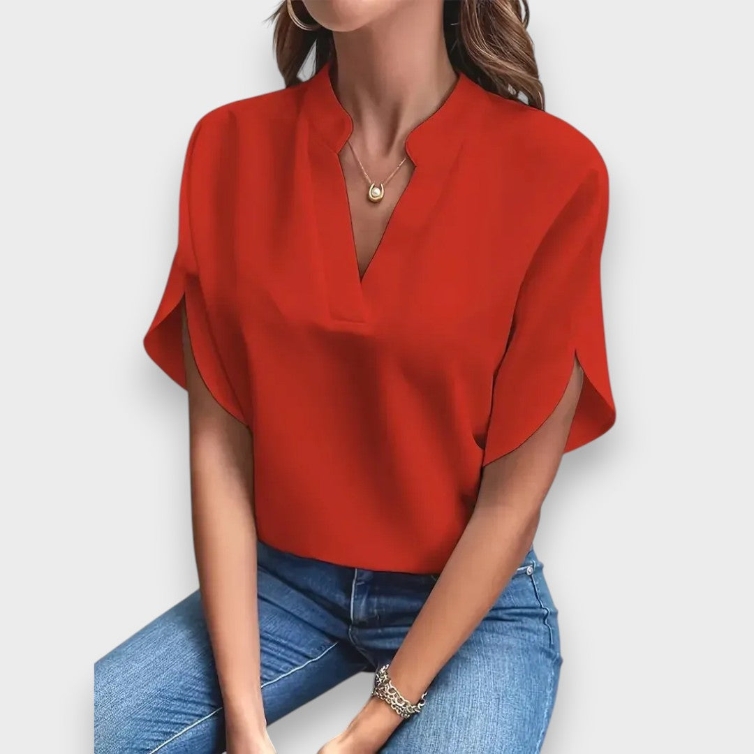 Saadet | Rahat Kesim V-Yaka Bluz