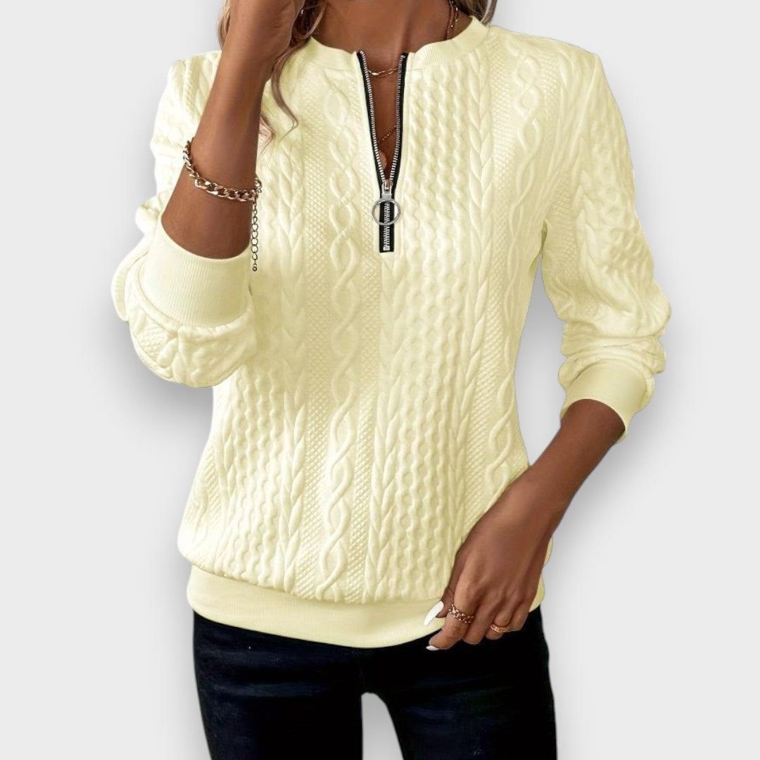 Aydanur | Kadın fermuarlı örgü kazak