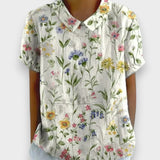 Aydilge | Kadın vintage çiçek desenli bluz