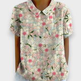 Aydilge | Kadın vintage çiçek desenli bluz