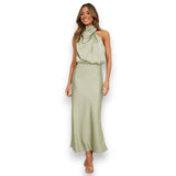 Yasemin | Şık açık omuzlu midi elbise