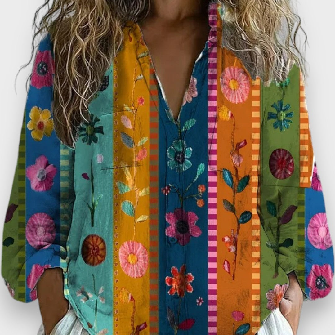 Hande Su | Çiçek Desenli Kadın Gömlek