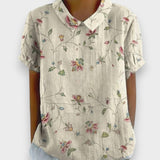 Aydilge | Kadın vintage çiçek desenli bluz