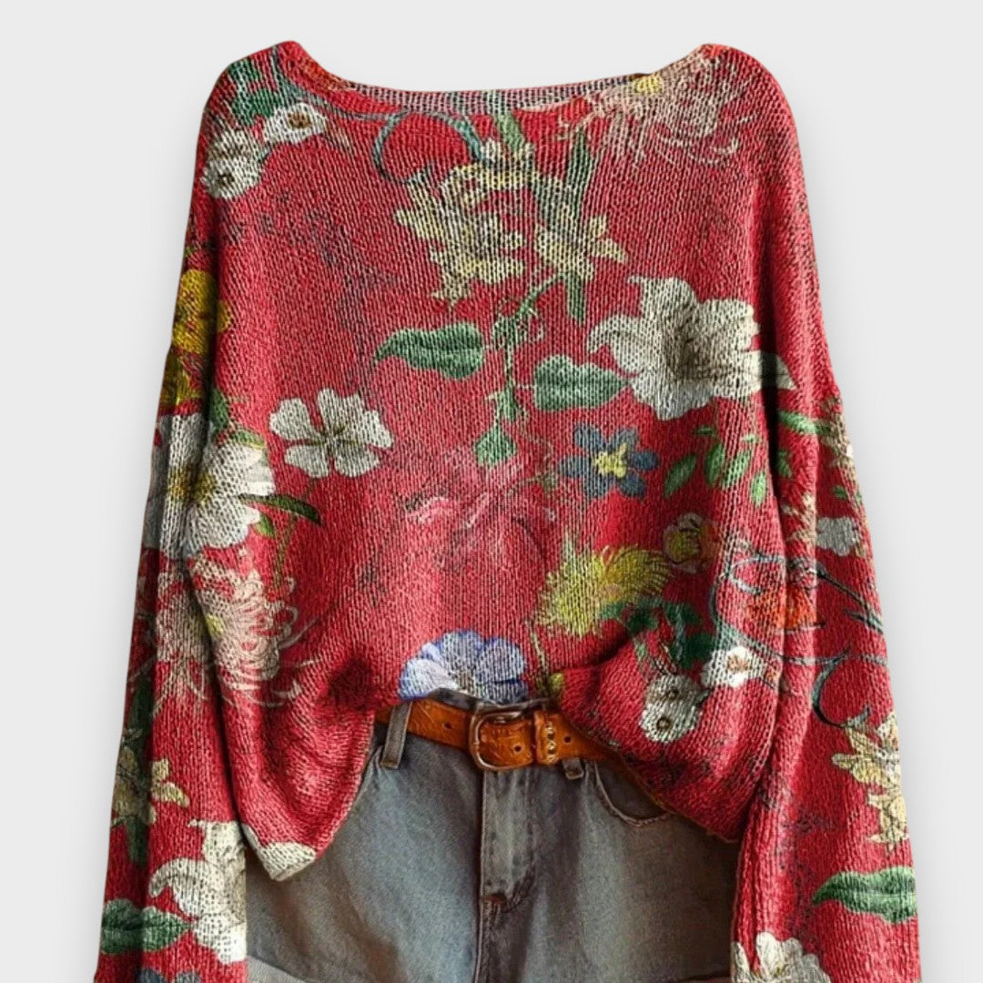 Alevnur | Sonbahar Kış Kadın Vintage Triko – Rahat ve Şık Kazak