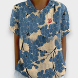 Aydilge | Kadın vintage çiçek desenli bluz