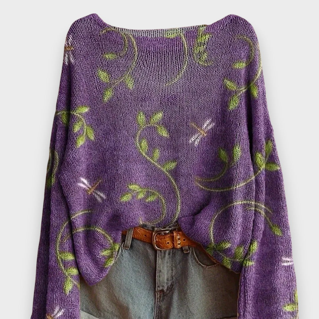 Alevnur | Sonbahar Kış Kadın Vintage Triko – Rahat ve Şık Kazak