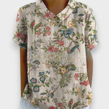 Aydilge | Kadın vintage çiçek desenli bluz