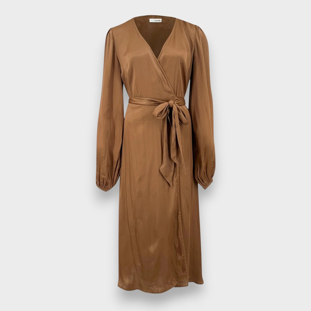 Asmin | Midi Saten Elbise