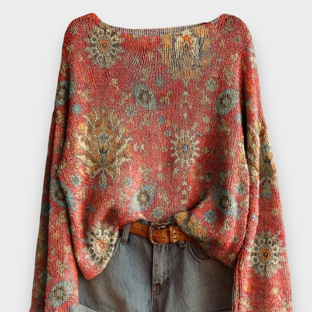 Alevnur | Sonbahar Kış Kadın Vintage Triko – Rahat ve Şık Kazak