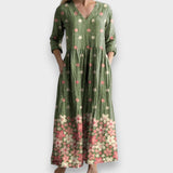 Zerrin™ | Vintage Çiçekli Maxi Elbise