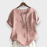 Afet | Klassiek Dames T-shirt met Ronde Hals