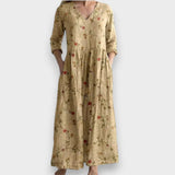 Zerrin™ | Vintage Çiçekli Maxi Elbise