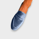 Melis | Patchworklu kadife slip-on ayakkabılar