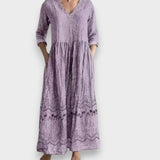 Zerrin™ | Vintage Çiçekli Maxi Elbise