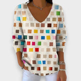 Ahuşka | Renkli V Yaka Kazak