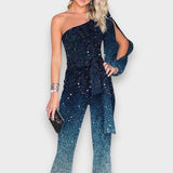 Aybike Su | Tek Kollu Retro Disko Kıyafeti