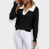 Arife | Kablo Örgü Yakalı Kazak